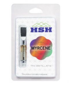 HSH’s Myrcene Vape Cartridge is specially formulated with a distillate mixed with a single myrcene terpene, known for its Indica-like pain alleviation and sedative effects. This oil is a vibrant coppery color with nice clarity and the flavor is a complex and satisfying blend of traditional herbal-pine with hints of sweetness and fruit. 77% average THC level is substantial, but the effects of this vape are not too heavy or heady. Mental effects are moderate and limited to a pleasant happiness that is not intoxicating. The Indica asserts itself as the high settles into the body, with a soothing gravity that calms stress and washes away pain. Potential for couch lock is moderate and the tug toward sleep is gentle, yet persistent. This vape is best enjoyed at night and is well suited for use fighting symptoms of stress, anxiety, depression, pain, fatigue, and insomnia. Cultivator: HSH Flavor: Pine, herbal, sweet, fruity Effects: Relaxation, happiness, analgesic, sedative Activities: Recreation, socializing, sleep Medical Conditions: Stress, anxiety, depression, mood swings, pain, headaches, arthritis, inflammation, fatigue, insomnia Related products